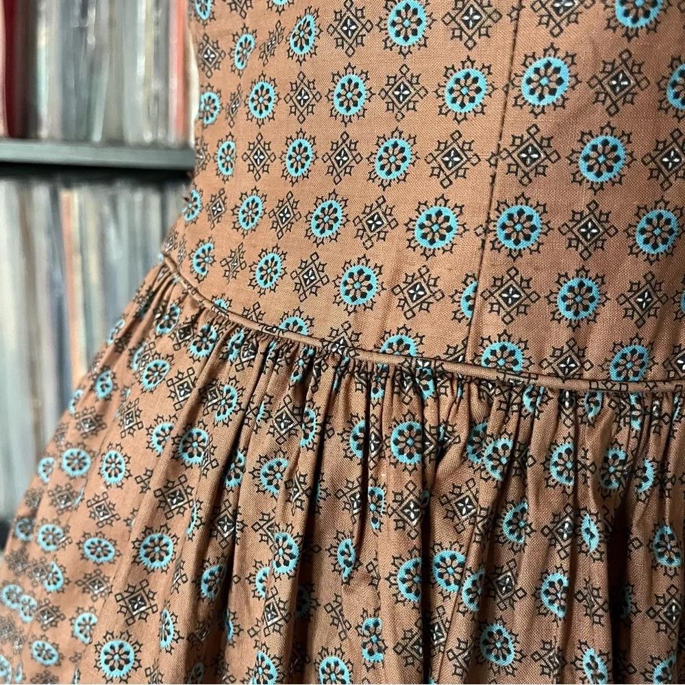 vintage 40s 50s calico dress bows 🤎🖤🤎 - Picture 8 of 11